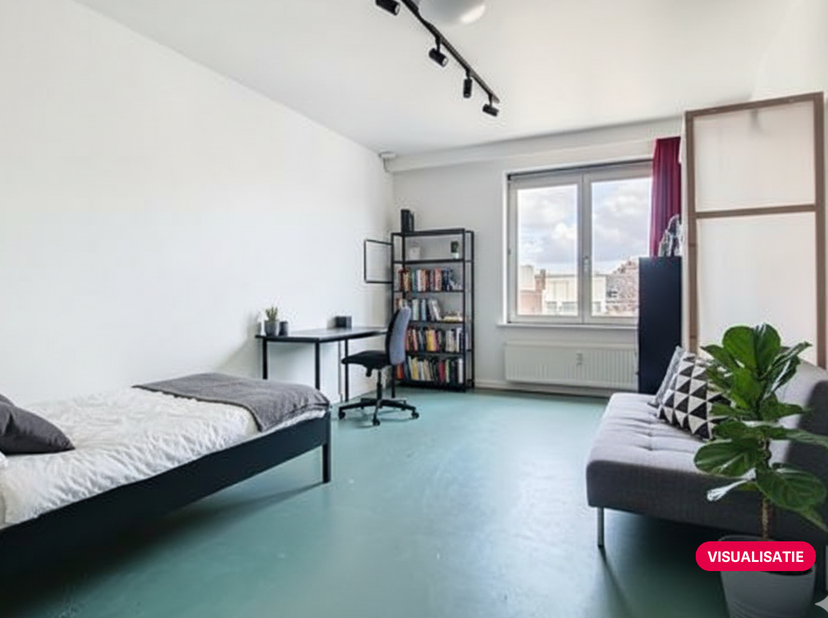 Vlakbij de paardenmarkt, het eilandje en het historische centrum van Antwerpen vinden we deze studentenkamer op een toplocatie in studentenbuurt van A
