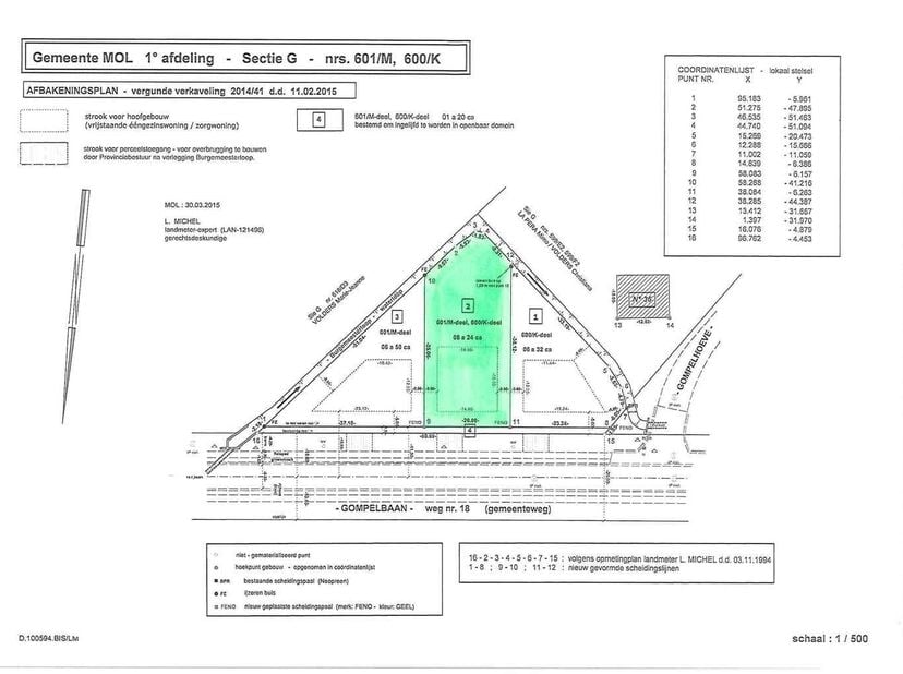 Terrain à vendre à Gompelbaan,
                    2400 Mol