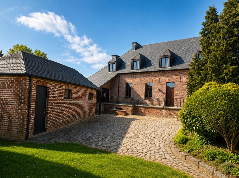 Karakteristiek pand met bosrijk terrein en bouwpotentieel – Een zeldzame vondst<br />
Gelegen in Montroeul-au-Bois, is dit elegante, vrijstaande pand