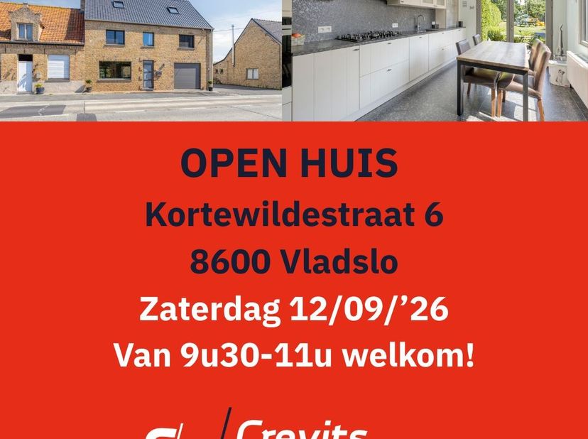 Huis te koop in Kortewildestraat 6,
                    8600 Vladslo