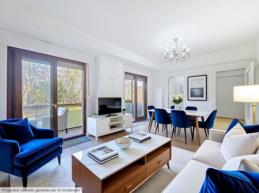 Avenue du Grand Forestier. Prachtig studio-appartement bestaande uit een entreehal, apart toilet, garderobe/kledingkast, woonkamer met open keuken, ba