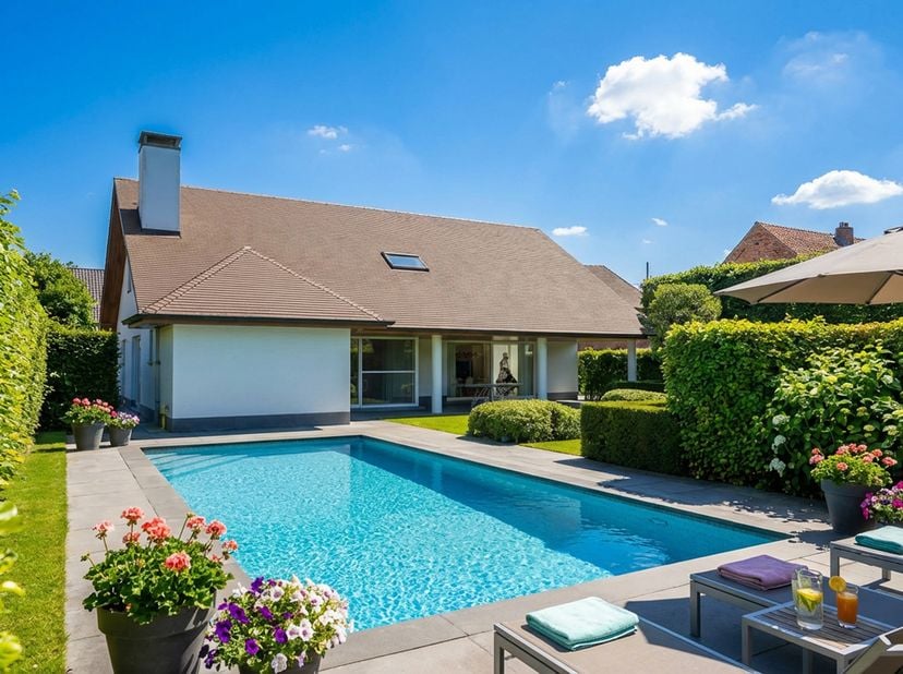 Idéalement située à proximité de la Rijksweg (N36) à Lendelede, cette propriété d’exception combine parfaitement habitation et activité professionnell