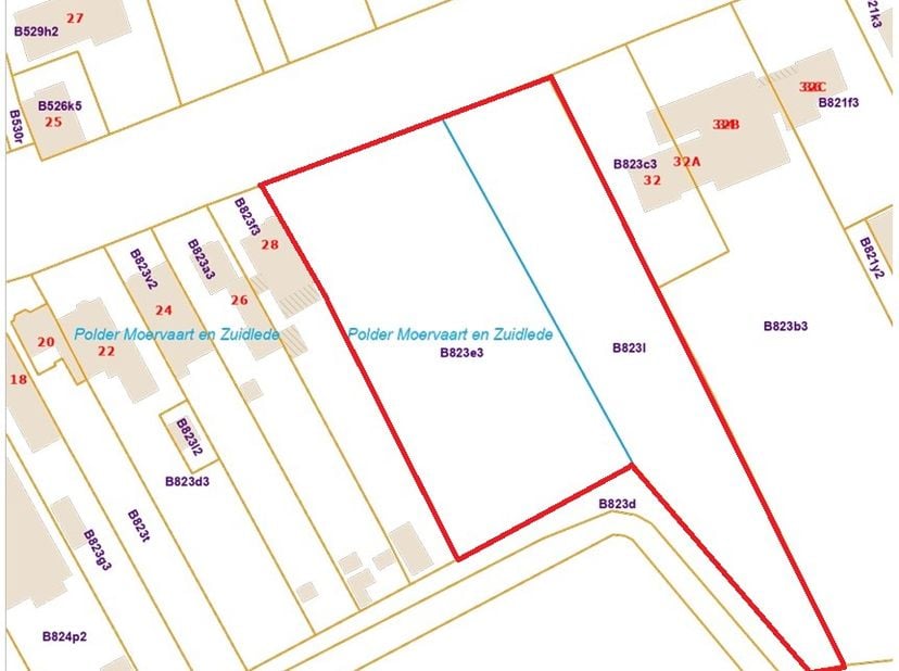 Grond te koop in Denen perceelnummers 823E3 en 823L,
                    9080 Lochristi