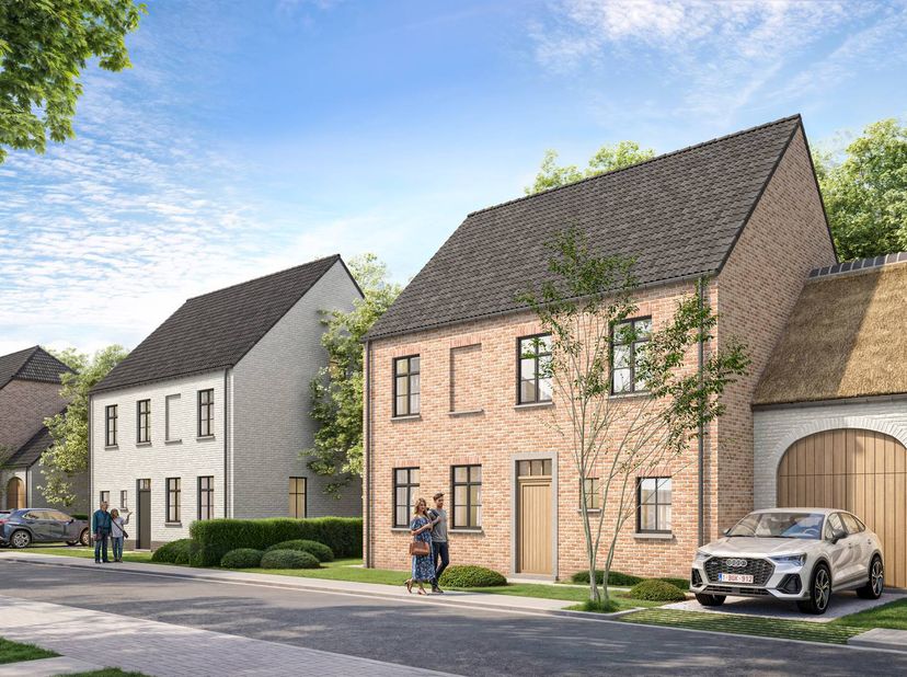 Ces maisons neuves à vendre sont situées dans le quartier calme de Sijsele, qui fait partie de la charmante ville de Damme. Le lotissement crée un env