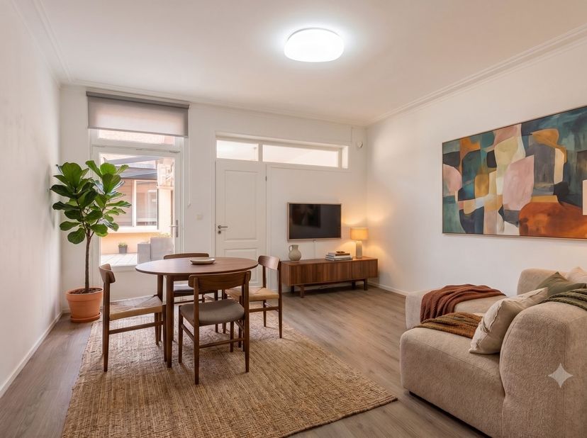 JOURNÉE PORTES OUVERTES le samedi 13 juin de 12h30 à 13h30<br />
<br />
Appartement confortable (53 m²) avec terrasse spacieuse au cœur d'Anvers<br