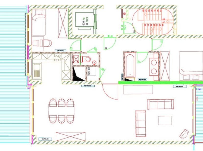 Lumineux appartement de 90 m² + grande terrasse SO 33 m² situé au 2ème étage de l'immeuble, construit en 2008, offre à ses résidents toutes les commod