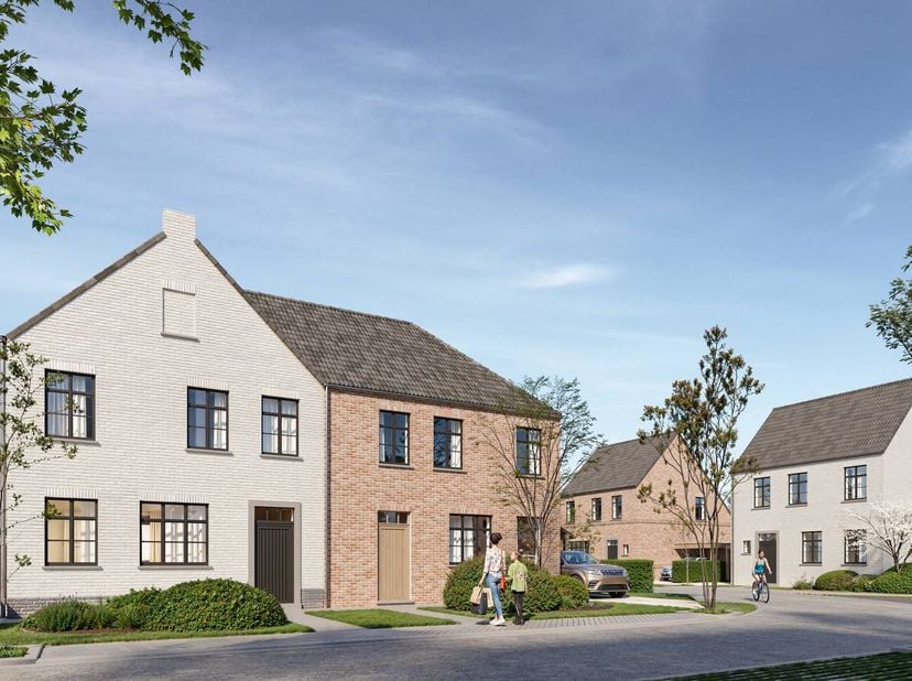Ces maisons neuves à vendre sont situées dans le quartier calme de Sijsele, qui fait partie de la charmante ville de Damme. Le lotissement crée un env