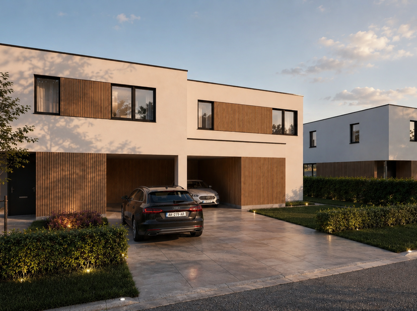 In de rustige en groene Halledreef te Maldegem wordt binnenkort gestart met de realisatie van een kleinschalig nieuwbouwproject bestaande uit vier sti