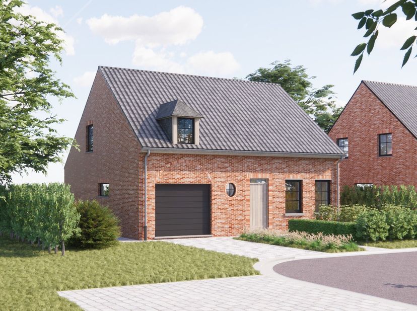 Deze nieuwbouw ligt in een rustige omgeving de leikant te Desselgem.<br />
Het gelijkvloers bestaat uit de inkom, toilet, ruime leefruimte en garage d