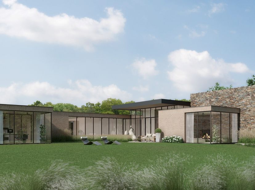 Deze woning kan aangekocht worden aan het gunsttarief van 6% BTW<br />
In het landelijke Huise bevindt zich deze elegante laagbouwvilla, discreet inge