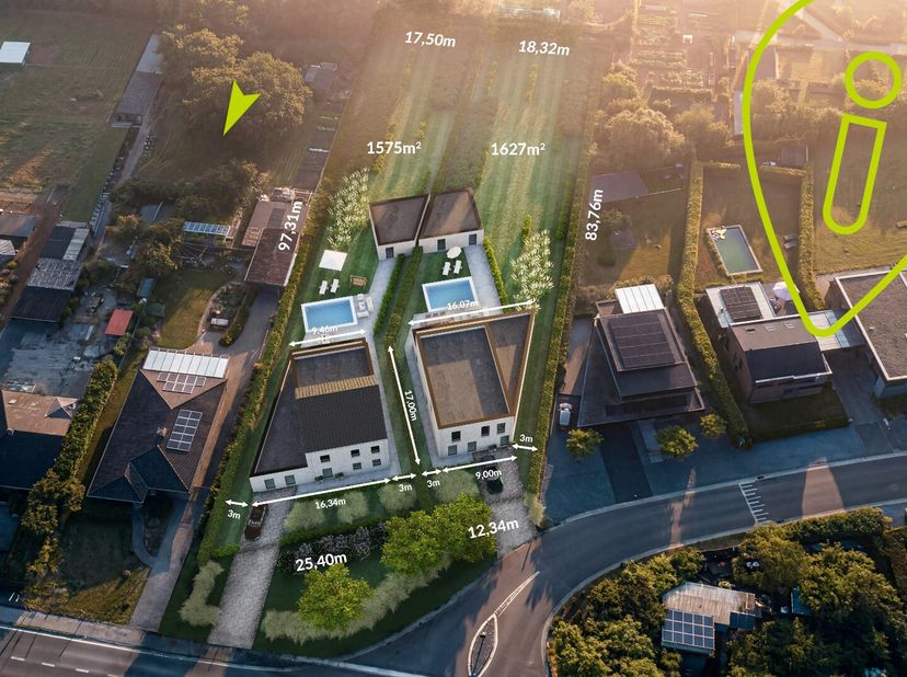 Deze bouwgrond voor een openbebouwing heeft een oppervlakte van 15a75ca en een diepte van ca 97 meter. Je profiteert hier van een centrale ligging met