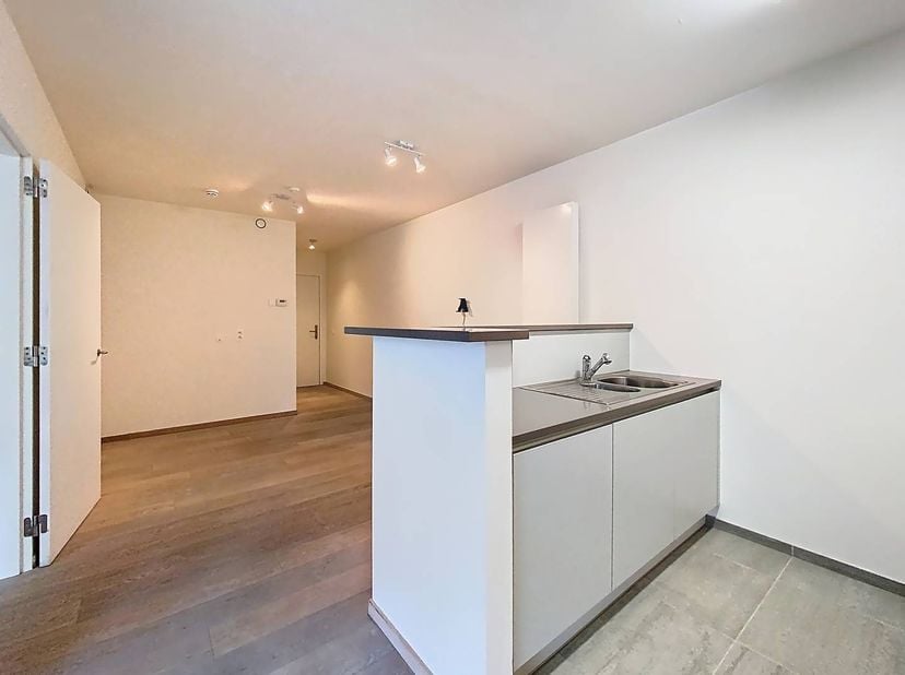 In het hart van Deinze, vlak bij de Leie, vindt u deze charmante gelijkvloerse serviceflat — een plek waar comfort, rust en zelfstandigheid hand in ha