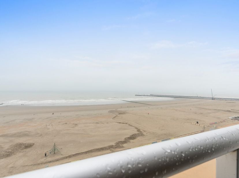 À vendre : studio prêt à emménager sur la digue de Nieuwpoort, avec superbe vue sur mer et situé au 8ème étage. Cet appartement (construction 1973) se