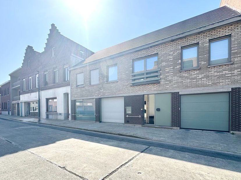 ENERGIEZUINIGE WONING MET POLYVALENTE / COMMERCIELE RUIMTE | 5 KAMERS | DUBBELE GARAGE | TUIN | ZWEMBAD | 1.055 M²<br />
Deze bredegevelwoning, type v