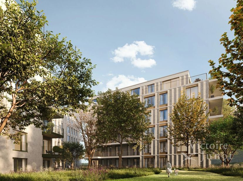 Victoire Junot biedt u in dit prachtige project UTOPIA, ideaal gelegen op een steenworp van het station van Calevoet, dit aangename gelijkvloerse appa
