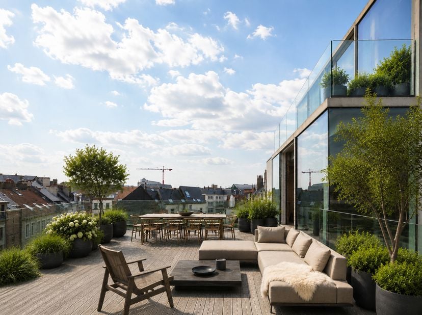 Domus Aurea - internationaal bekroonde wereldarchitectuur van Govaert en Vanhoutte Architecten.<br />
&amp;nbsp;<br />
Exclusieve casco triplex penthouse