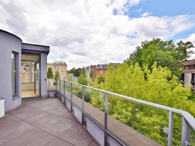Chant d'Oiseau : duplex-penthouse nabij Montgomery genietend van prachtige zichten op de Vogelzang-wijk. Dit aangenaam appartement van 195 m² is geleg
