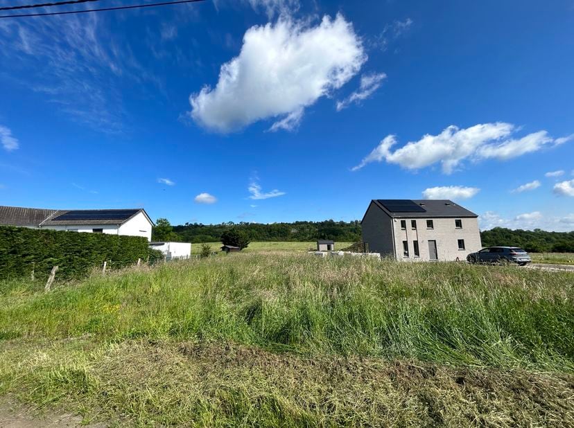 Terrain de ±3.601m² :<br />
- Terrain borné : oui,<br />
- Façade à rue : ±19,60m,<br />
- Façade arrière : ±14,11m,<br />
- Profondeur moyenne : ±230
