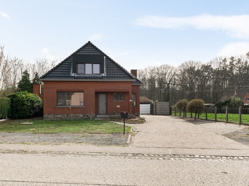 De woning is te betreden via de inkomhal die toegang geeft tot de kelder, de slaapkamer en de leefruimte.<br />
<br />
Deze ruime en lichtrijke leefru