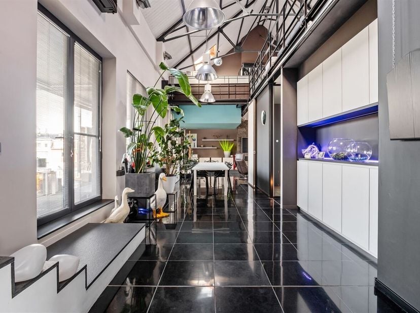 Deze unieke duplex-loft is gelegen op wandelafstand van het centrum van Wijnegem, nabij het Gemeentepark Wijnegemhof en Ternesse Golf, met een vlotte