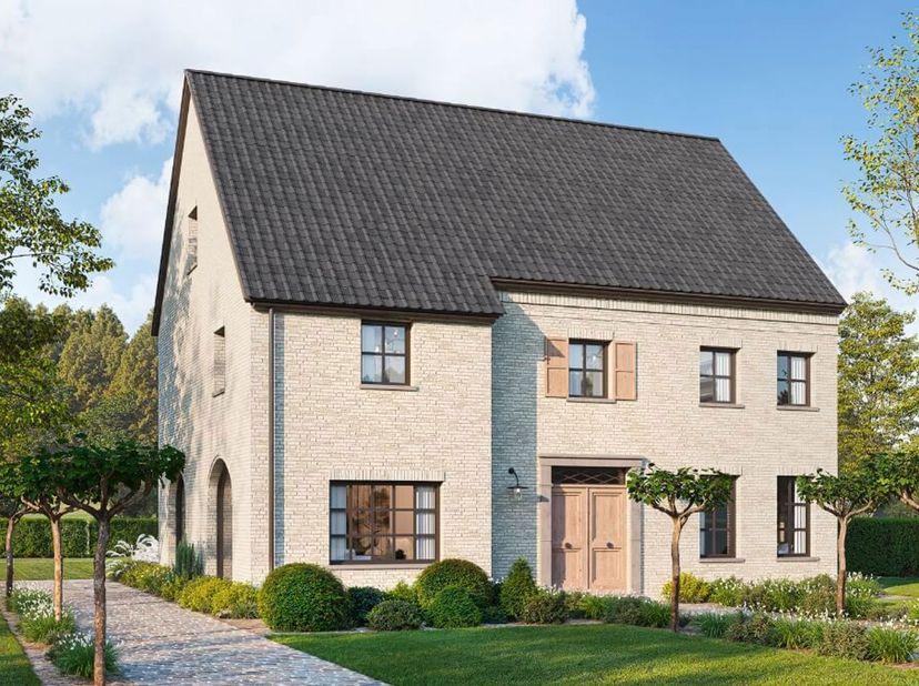 Nieuwbouwvilla op ZW-gelegen perceel van 1.827 m² in rustige straat vlakbij centrum Zoersel<br />
LOCATIE<br />
Wonen in Zoersel is wonen in het groen