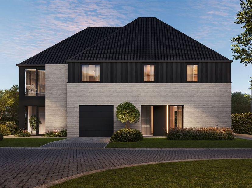 Halfopen energieneutrale parkvilla (200m²) op knap perceel van 3a80ca<br />
- Prijzen vanaf €495.000 (excl. kosten) - <br />
Discreet gelegen achter d
