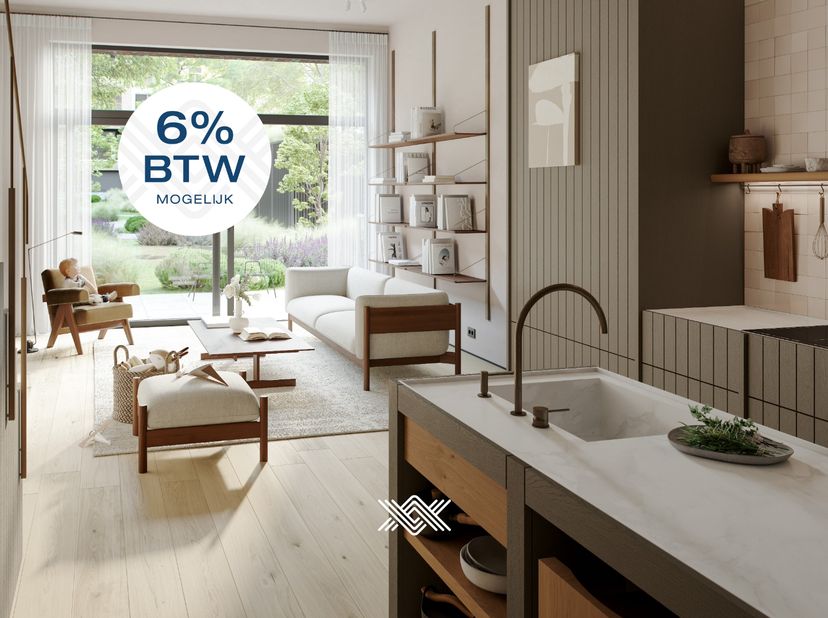 Deze ruime maisonnette van 135 m² beschikt over een doorzon eet- en leefruimte én twee terrassen.&amp;nbsp;De inkomhal heeft een vestiairehoek en gastento