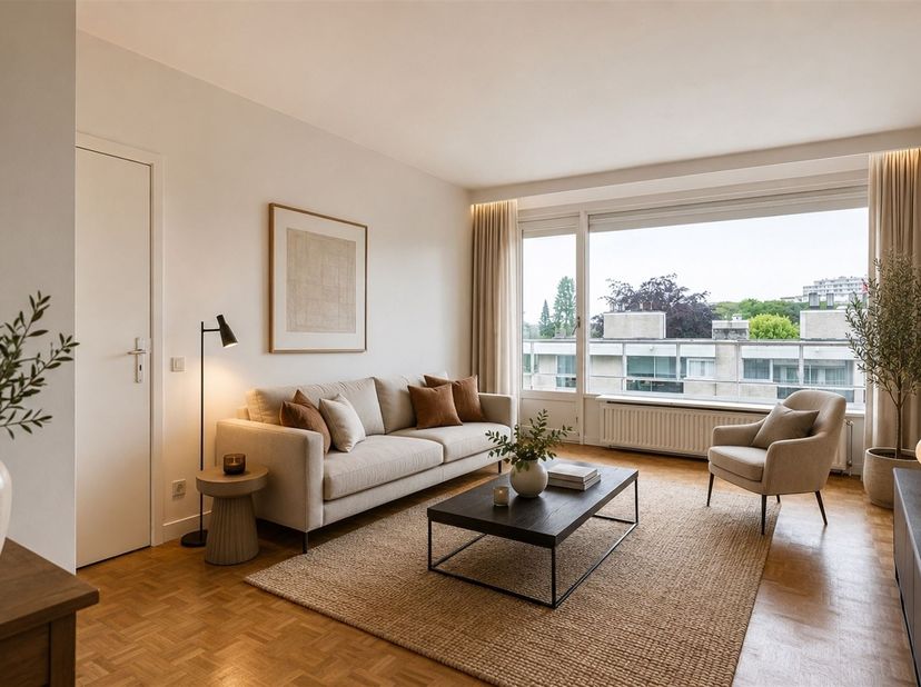 Ligging: Ontdek dit appartement op de 5de verdieping, gelegen aan de Fruithoflaan in Berchem. Dankzij de uitstekende ligging nabij de Singel, station