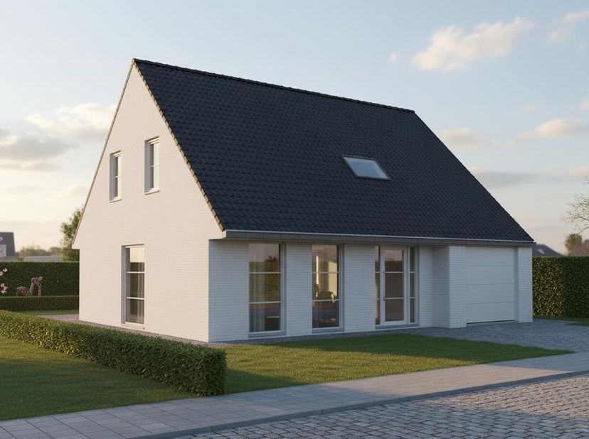 Nieuw te bouwen open bebouwing te Boekhoute<br />
Voorbeeldwoning: Indeling volledig naar keuze.<br />
<br />
Onze woningen worden gebouwd met kwalita