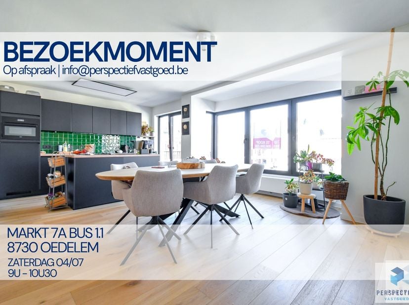 BEZOEKMOMENT ZATERDAG 04/07 VAN 9U TOT 10U30 |<br />
Reserveer tijdig uw bezoek! Via 050 550 750 of info@perspectiefvastgoed.be<br />
<br />
OEDELEM -
