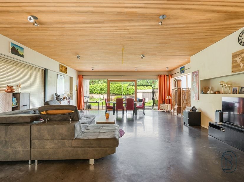 Érigée sur une parcelle de 731m² à Amougies, dans la région du Mont-de-l’Enclus, cette belle et spacieuse maison actuellement louée se compose comme c
