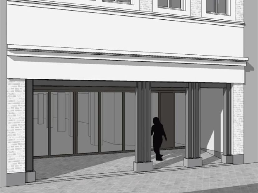 In het centrum gelegen handels-, winkel-, kantoorruimte van 220 m&amp;sup2;, met mogelijkheid om een gedeelte te huren. Pas gerenoveerde voorgevel.