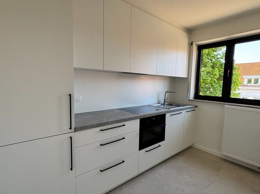 ALGEMEEN:<br />
Gerenoveerd duplex- appartement met 3 slaapkamers en terras.&amp;nbsp;<br />
<br />
INDELING: 2e verdieping (geen lift!): Inkomhal met apa