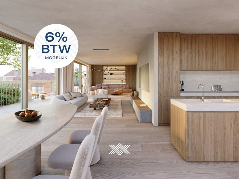 Dit tweeslaapkamerappartement van 88,7 m² is gelegen op het tweede verdiep en de indeling is als volgt: een inkomhal met plaats voor een vestiairekast