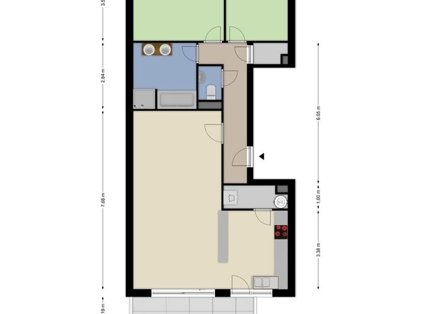 Ruim en lichtrijk appartement met twee terrassen en uitzicht op het Vijverpark aan de rand van Anderlecht