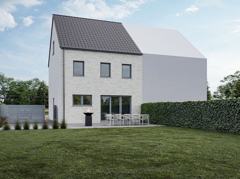 Nieuw te bouwen halfopen woning op een perceel van 6a05ca te Opperstraat, Heusden-Zolder. Dit is een doodlopend en dus zeer rustig straatje met veel g
