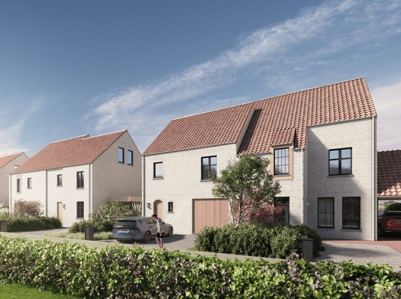 WONING 5: Stijlvolle half-open bebouwing met een woonopp. van 197,55 m² + terras 22,80m² + inpandige garage gelegen op een perceel van 6a95ca, met een