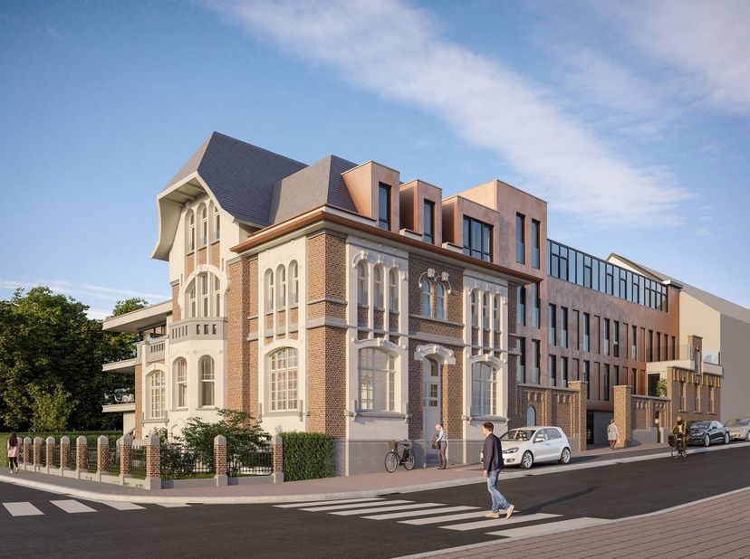 Nieuw en zeer kwalitatief appartement op het eerste verdiep te koop in residentie Arnoldus in Beselare met prachtige leefruimte, mooi terras en 2 slaa