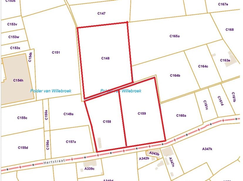 Grond te koop in Hertstraat,
                    2801 Heffen