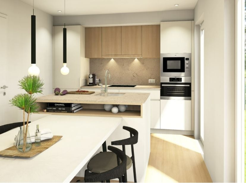 De BEN-woning met DOMOTICA bestaat uit een grote living, keuken, berging, slaapkamers &amp;amp; dressing met laminaatparket, uitgeruste badkamer. Er zijn
