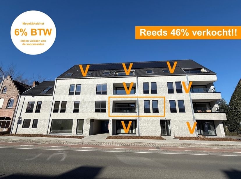!! OPENDEURDAG: WOENSDAG 19/8 VAN 16H - 17H30 !!<br />
Dit energiezuinige, moderne nieuwbouwproject omvat 14 lichtrijke &amp;amp; ruime doorloopappartemen