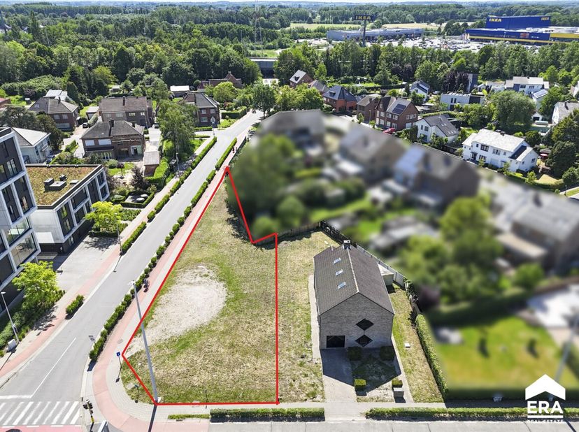 Op de hoek van de Grote Lindestraat en de Boerenkrijgsingel bevindt zich deze mooie bouwgrond van 8 are 80 ca voor het realiseren van een open bebouwi