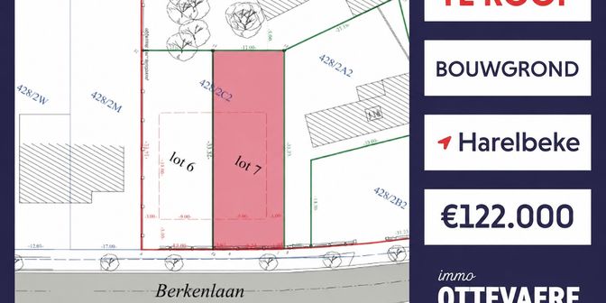 Grond te koop in Berkenlaan LOT 7, 8530 Harelbeke