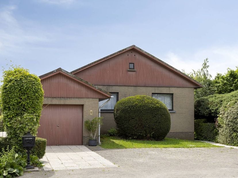 Centraal te Sint-Ulriks-Kapelle in Dilbeek, in de Assestraat 11, goed gelegen te renoveren woning van ± 215 m² op een terrein van 1171 m². het huis bi
