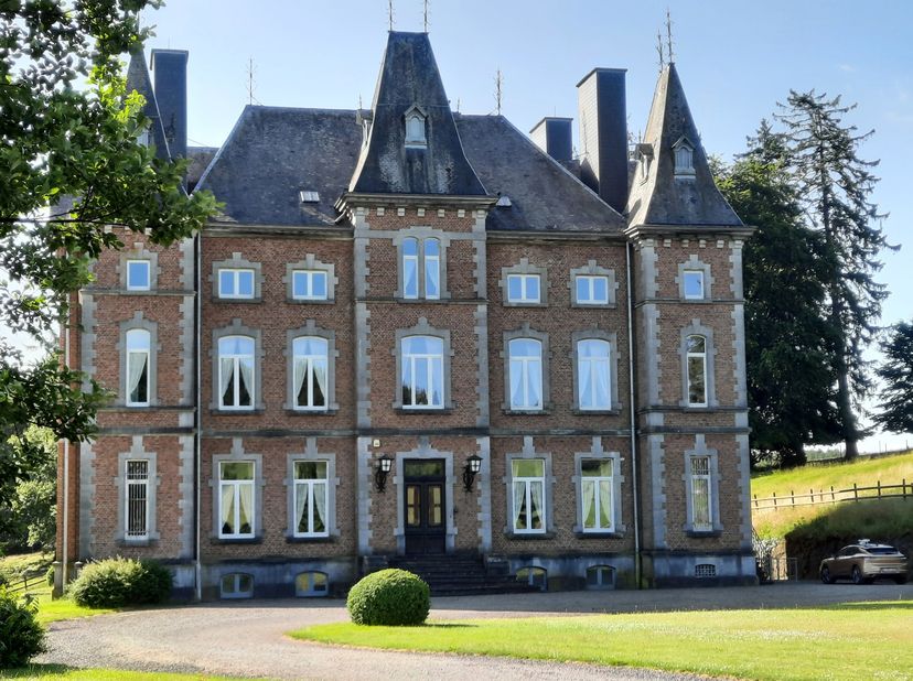 Région La Roche-en-Ardenne - Surplombant un joli vallon, cernés de prés et de bois, s'érigent sur 20 hectares ce château de plaisance et ses dépendanc