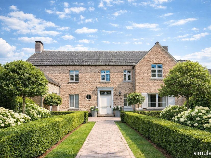 Deze schitterende villa met hoge plafonds en ZUID-WEST georiënteerde tuin wordt instapklaar aangeboden en is gelegen op een terrein van 3675 m2.  De w