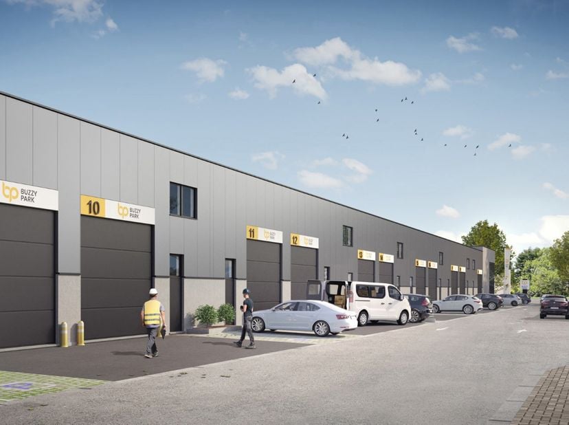 Nouveau parc PME – Buzzy Park à Nivelles<br />
Situé dans la zone d’activités de l’Avenue de l’Industrie à Nivelles, à proximité directe de l’E19 (sor