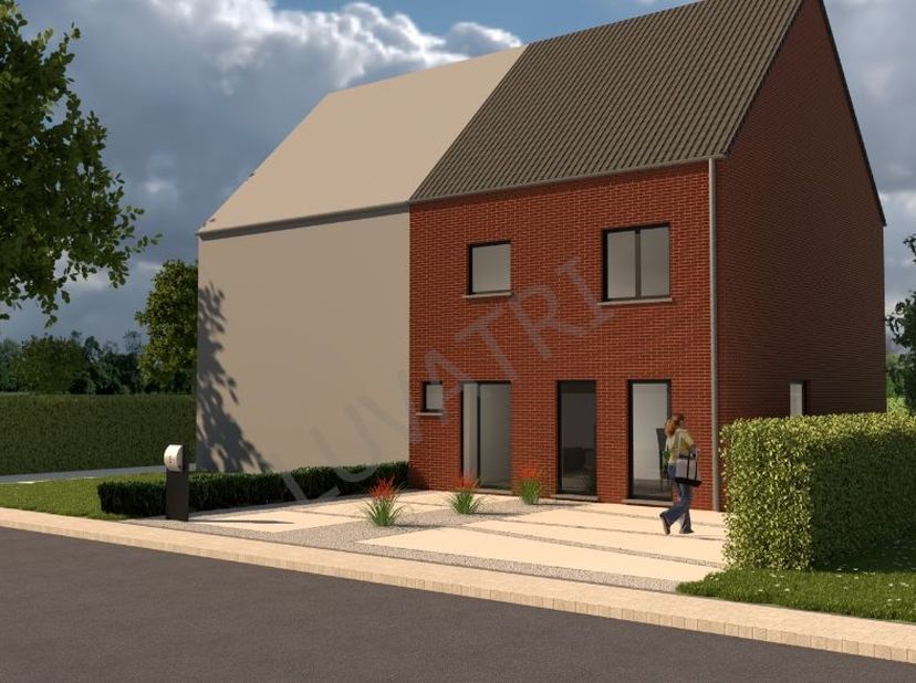 Nieuwbouwwoning ruwbouw winddicht inclusief alle kosten dwz ruwbouw, dak, ramen PVC, met S-peil lager dan 30, architect, veiligheidscoordinator, energ