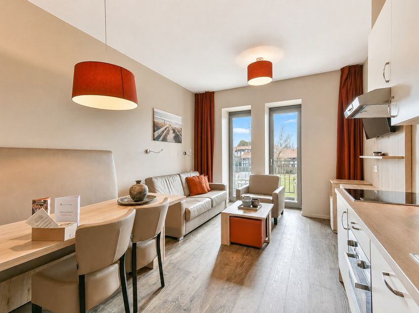 Ontdek dit sfeervol ingerichte appartement in het geliefde vakantiedomein Duinenzicht in Westende. Gelegen op korte wandelafstand van zee en strand, c