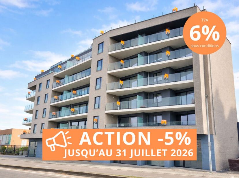 TVA 6% (sous conditions)! Situé au premier étage, l'appartement "W2" (+/- 95 m² bruts selon plan) est composé d'un hall d'entrée avec wc indépendant,